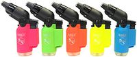 Eagle Assorted Neon Color Refillable Jet Flame Torch Pipe Lighter W/Tamper, 2ct, 1885-2
