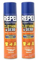 Repel Permethrin Clothing & Gear Insect Repellent Aerosol 6.5 oz (184 g),2 pk
