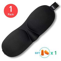 Eye Mask for Sleeping, MEQI Deep Rest 3D Sleep Mask for Woman and Man with Free Ear Plugs, Comfortable Eye Cover with No Pressure On Your Eyeballs and Odourless-1 Pack