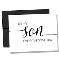 To My Son on My Wedding Day Notecard - Wedding Day Notecard - Cards for Brides (NC125)