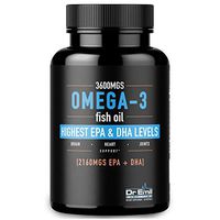 Dr. Emil - Omega 3 Fish Oil (3600mg) - Highest EPA and DHA Levels (2160 mgs) - Burpless Super Absorption Softgels - Wild-Caught and Distilled for Purity