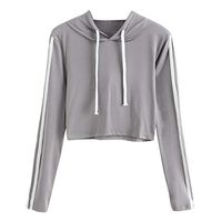 HNTDG Fashion Women Autumn and Winter Warm Long Sleeve Hoodie Top Pure Color O-Neck Blouse Gray