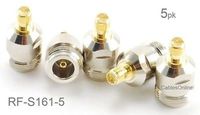 CablesOnline, 5-Pack N-Type Female / (Reverse Polarity SMA) RP-SMA Female RF Adapters , RF-S161-5
