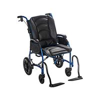 Troy Technologies | Premium Lightweight Portable Wheelchair, Deluxe Travel Package (Black/Black)