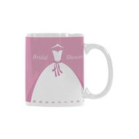 Bridal Shower Decorations Trend Mug,Bride Party Wedding Dress with Shadow Backdrop Image for Office Travel,3"W x 3.8"H