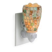 CANDLE WARMERS ETC Pluggable Fragrance Warmer- Decorative Plug-in for Warming Scented Candle Wax Melts and Tarts or Essential Oils, Sea Glass