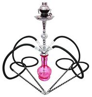 New 4 hose 22" Pink Hookah shisha nargila bar narguile nargile glass water Vase