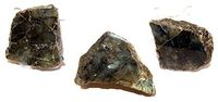 Labradorite Crystals Slice Set - One Side Polished and Raw Pieces - LABSL07