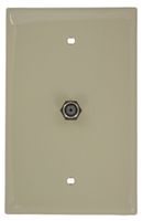 Leviton 40539-MI Midsize Video Wall Jack, F Connector, Ivory