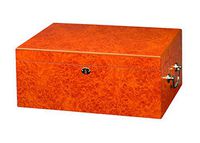 Tuscany 120 Cigar Humidor, Premium Quality, Light Burl