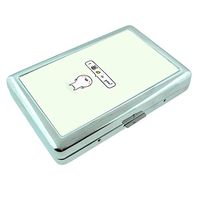 Pun Believe Em1 Hip Silver Cigarette Case Id Holder Metal Wallet 4" X 2.75" RFID Protection