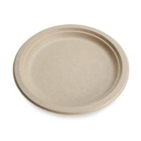 Earth's Natural Alternative Eco-Friendly, Natural Compostable Plant Fiber 9" Plate, Natural, 500 Count