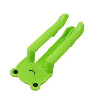 Myhouse Garbage Rubbish Bag Clip Waste Can Trash Bag Clip Lovely Cartoon Clip (green)