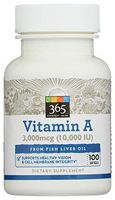 365 Everyday Value, Vitamin A 10 000 IU, 100 ct