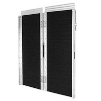 3-Foot Silver 2-Slope Ramp with Matte Paper Wheelchair Scooter Ramp, 36Inch Aluminum Load Ramp, Suitable for Wheelchair Mobility Scooters