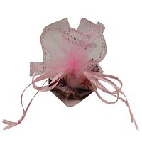 Ankirol 100pcs Sheer Organza Favor Bags Round Drawstring Organza Jewelry Candy Pouch 26cm/10.2 inch Diameter Christmas Wedding Party Favor Gift Packaging Bags (Pink)