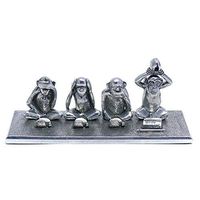 Jac Zagoory Pen Stand Write No Evil - 4 Monkeys Stand - JZ-PH75