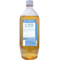 CERO Dr Rao's Unscented All-Purpose Pure Castile Soap Perfect for Diy Projects, (33.81 fl.oz)