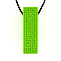 Quell-O LabyrinthZ Sensory Chew Necklace - Chewelry for Mild Chewers (Green)