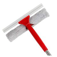 DGYAXIN Window Cleaner kit, Inoxidable T Bar Holder Extendable Extension Extendable Squeegee Kit Rubber Blade Cleaner Glass Kitchen and Car 134 cm,Gray