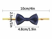 Navy Twist Tie Bows for Bakery Candy Lollipop Cello Bag (50 Pack)