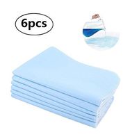 6 Pack Reusable Bed Pad, Washable Incontinent Underpad Non-Slip Sheet and Mattress Protector with 4 Layer Protection for Kids Adults Elder
