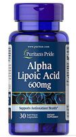 Puritan's Pride Alpha Lipoic Acid 600mg Trial Size-30 Rapid Release Capsules