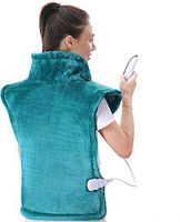 MaxKare Large Heating Pad for Back and Shoulder Pain, 24"x33" Heat Wrap with Fast-Heating and 5 Heat Settings for Sport Sorness and Cramps Relief, Auto Shut Off Available-Lake Green