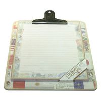 Punch Studio Clip Board & Note Pad #49604 Flags of the World