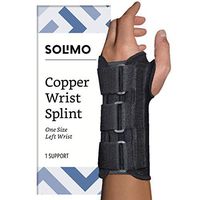 Amazon Brand - Solimo Copper Wrist Splint, Left Hand, One Size