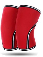 Sleeves 7MM (1 Pair) - Crossfit Knee Brace Support Pain Relief in Weight Lifting Sleeves Men & Women,Red,XXL