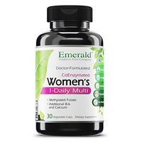 Women's 1-Daily Multi - Complete Daily Multivitamin with CoEnzymes + Vitamin B6 & Calcium - Supports Adrenal Function, Energy Boost, Hormonal Support - Emerald Labs - 30 Vegetable Capsules