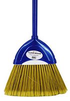 Uniware Angled Floor Broom with 47.2" Metal Broomstick, Made in Turkey (Blue)
