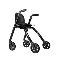 Help move Daily Necessities Walker Four Wheel Stroller Cane Stool Rehabilitation Purchase Food Walker Lightweight Folding (Color : Black, Size : A)