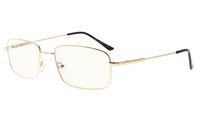 Eyekepper Eyeglasses-Blue Light Blocking-Reduced Eye Strain-Memory Computer Glasses Titanium Eyewear Men,Transparent Lens (Gold,+0.00)