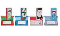 Glitter and Foil Finish Christmas Gift Card Holder Box for Small Gifts or Gift Cards with Snowman, Santa, Christmas Balls, Snowflakes