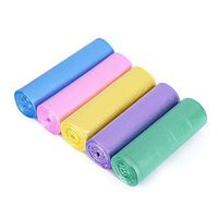 Recycling & Degradable Garbage Bags 4-6 Gallon Trash Bags,Trash Bags Biodegradable Strong Rubbish Bags Disposable Trash Bags, Wastebasket Liners Bags for Kitchen Bathroom Yard Office Car