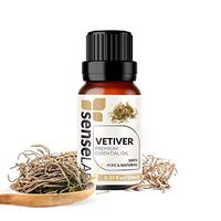 Vetiver Essential Oil - Made in India - 100% Pure Extract Vetiver Oil Therapeutic Grade (0.33 Fl Oz / 10 ml)
