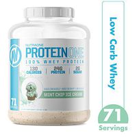 ProteinOne Whey Protein Powder by NutraOne – Non-GMO and Amino Acid Free Protein Powder (Mint Chip Ice Cream - 5 lbs.)