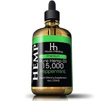 Hemp Oil for Pain Anxiety Relief :: Hemp 15,000mg :: Hemp Extract :: May Help with Inflammation, Joints, Mood, Sleep & More :: Hemp Drops :: Rich in Omega 3,6,9 (Peppermint)