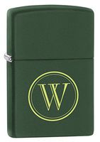 Personalized Green Matte Lighter with Free Initial Laser Engraving