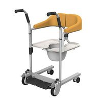 Multifunctional Toilet wheelchair mobile seat bed disabled elderly toilet hand push rehabilitation nursing chair,Yellow