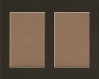 Pack of 5 8x10 Black Picture Mat, for 2 4x6 Photos or Pictures