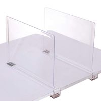 Sooyee Beautiful 2 PCS Acrylic Shelf Dividers, Perfect Perfect for Closets Kitchen Bedroom Shelving Organization to Organize Clothes Closet Shelves, Books,Towels and Hats, Purses Separators,Clear.