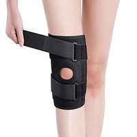 Knee Brace, Relieves and Supports Meniscus Tear, Arthritis, PCL, ACL, LCL, MCL, Tendinitis Pain, Running, Sports Play, Open Patella Dual Stabilizers, Neoprene Brace, Non-Slip Straps (One Size, Black)