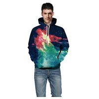 FEISI22㉿ Unisex 3D Novelty Hoodies Graphic Patterns Print Galaxy Hoodies Pullover Sweatshirt Pocket Christmas Halloween
