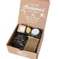 Seaside Bridesmaid Gift All-Natural Kraft 'for You' Gift Box Includes Collection of Bath & Body Products Organic Beauty Wedding Favor"Will You be My Bridesmaid?"