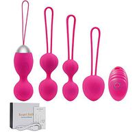 Kegel Exercise Weights - 5 in 1 Kegel Balls for Women Tightening & Beginners,Set of 5 Ben Wa Balls Kegel Exercise Weights Products,Kegel Exercise Weights & Massage Ball Ben Wa Balls Sets,Purple,ALKAID