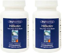 Allergy Research Group - HiBiotin - 120 Veg Capsules - High Dose Biotin 100mg, Pack of 2