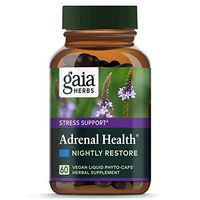 Gaia Herbs, Adrenal Health, Nightly Restore, 60 Vegan Liquid Phyto-Caps - 2pc
